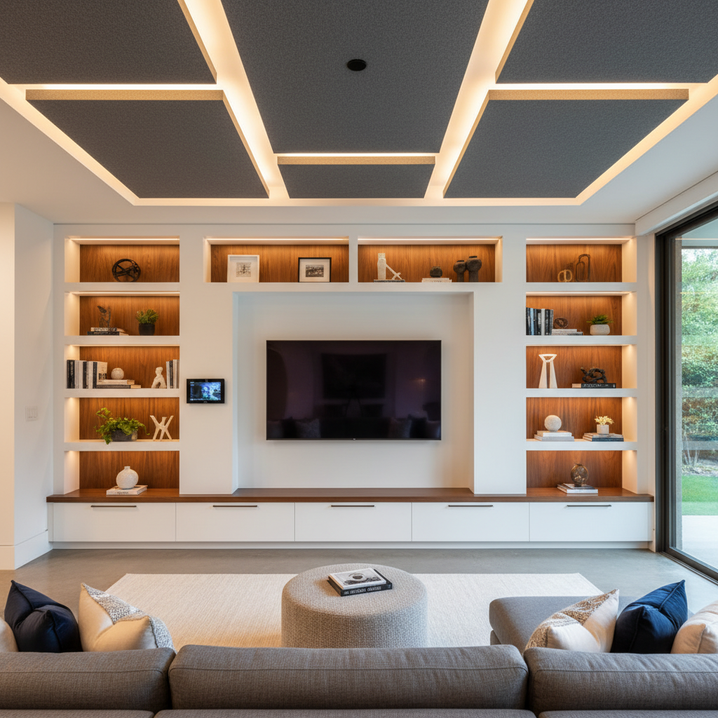 Family Room Entertainment Centers - Tell Projects Katy TX