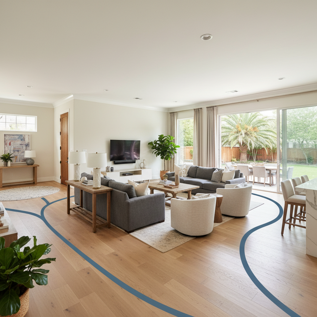 Furniture & Traffic Flow Planning - Tell Projects Katy TX